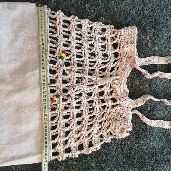 handmade crochet multi purpose 100% cotton bag - Picture 3 of 4